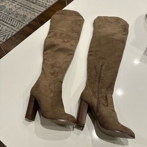 Suede over the knee boots